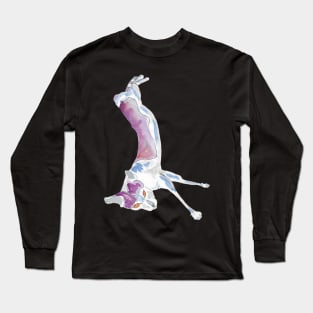 Relaxing Cat Original Watercolour Painting - Made by MacPean Long Sleeve T-Shirt